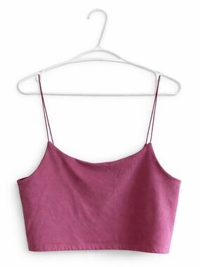 4/$20➡️  Victoria’s Secret Dusty Pink Double-Lined Crop Top – Size Large EUC